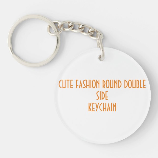Cute fashion round double side keychain (Front)