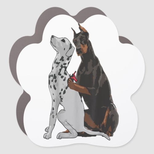 Cute Fashionable Doberman Tattooing Dalmatian Shir Car Magnet