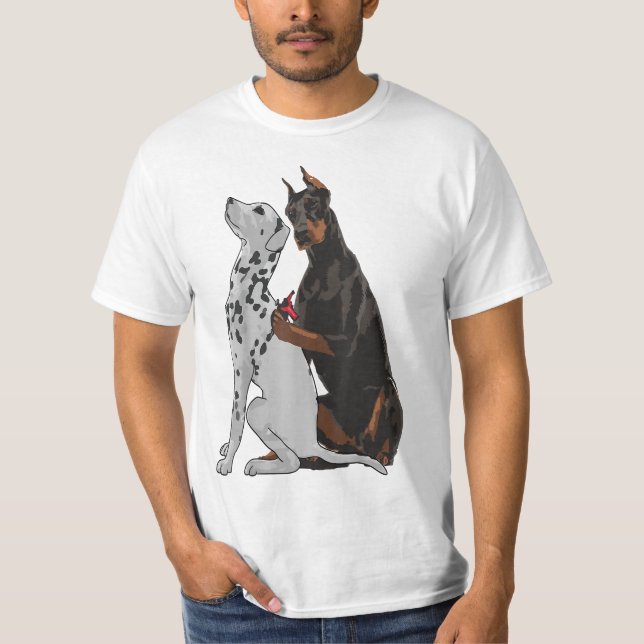 Cute Fashionable Doberman Tattooing Dalmatian Shir T-Shirt (Front)