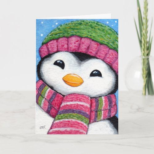 Cute Fassist Penguin Chick Christmas Card