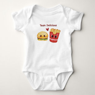 Cute Fast Food – Kawaii Junk Food Faces Baby Bodysuit