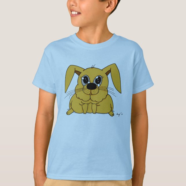 Cute Fat Bunny Kids Basic T-Shirt (Front)