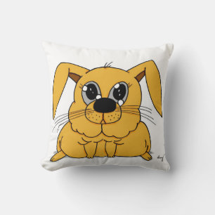 Cute Fat Bunny Pillow - Pink