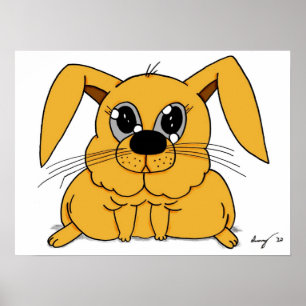 Cute Fat Bunny Print