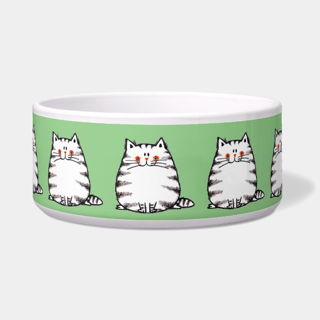 cute fat cat bowl (Front)