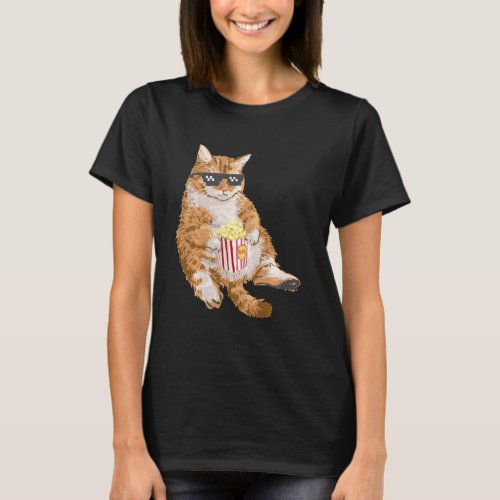 Cute Fat Cat  For Kitten Lovers Kitty Lazy Cat T_Shirt