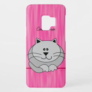 Cute Tomato Cat 3D Painted Leather Wallet Phone Case for Samsung