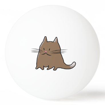 Cute Fat Cat Ping-Pong Ball