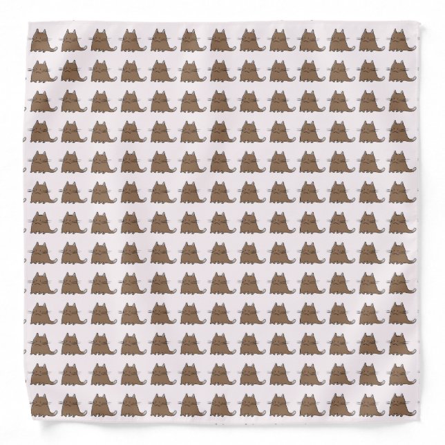 Cute Fat Kitty Cat Bandana (Front)