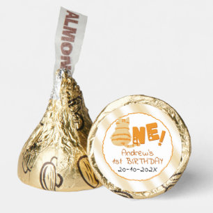 Cute Fat Orange Cat 1st Birthday Hershey®'s Kisses®