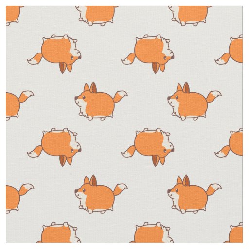 Cute Fat Puppy Pattern Fabric