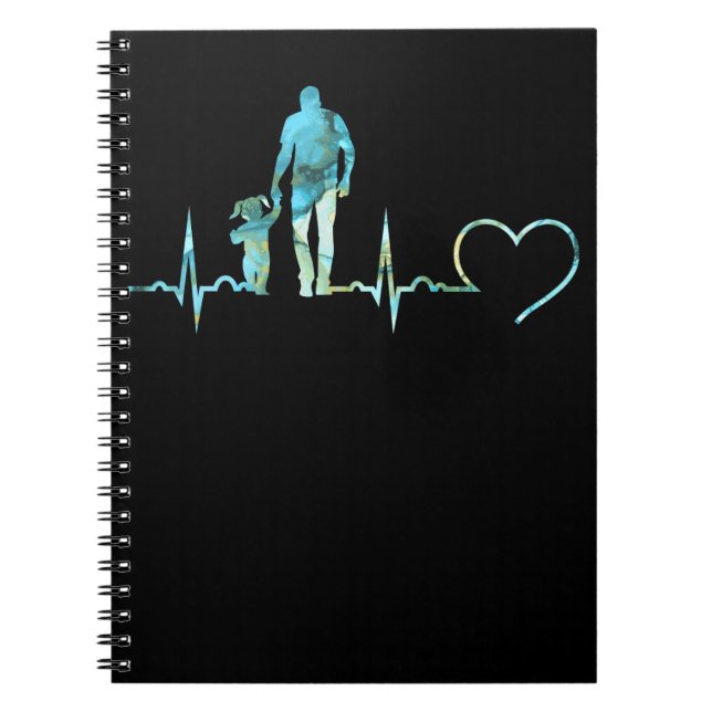 Cute Father Daughter Heartbeat Dad Child Bond Notebook (Front)