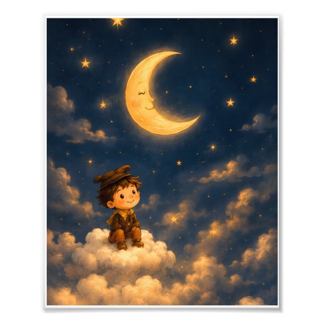 Cute Father Love Design Personalized Editable Photo Print (Front)