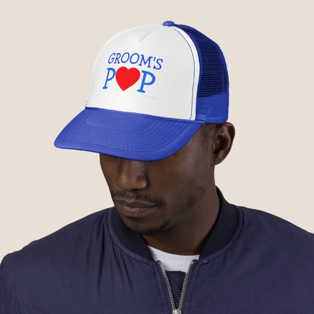 Cute Father of The Groom Love Heart Rehearsal Hat (In Situ)