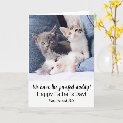 Cute fathers day card from furry babbies