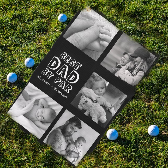 Cute Father's Day Photo Collage Golf Towel (Creator Uploaded)