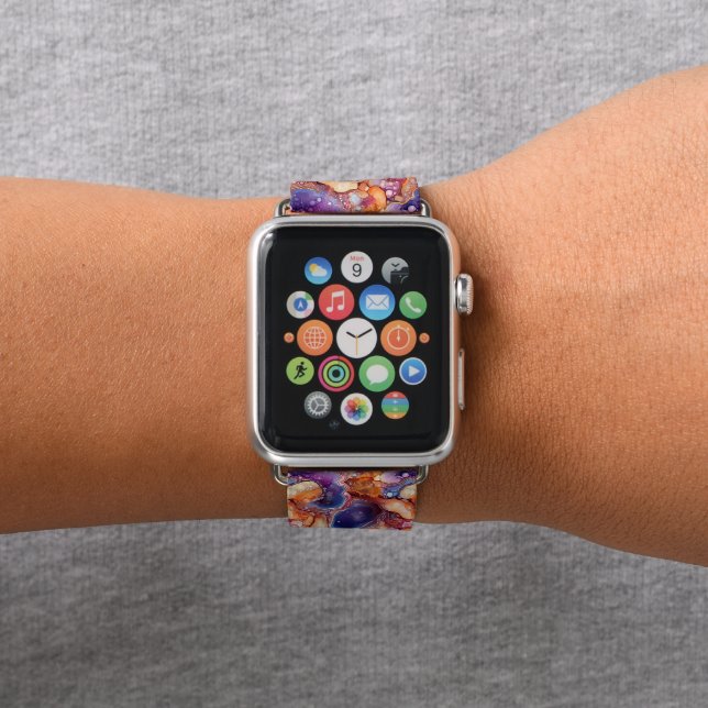 Cute faux agate tiled pattern  apple watch band (In Situ)