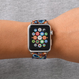 Cute faux agate tiled pattern apple watch band