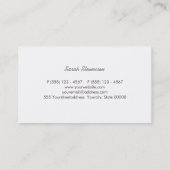 Cute Faux Hot Pink Sequins Beauty and Fashion Business Card (Back)