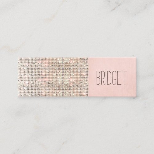 Cute Faux Sequins Beauty Fashion Makeup Artist Business Card