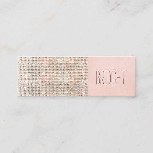 Customizable Cute Faux Sequins Beauty Fashion Makeup Artist Business Card