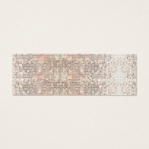 Cute Faux Silver Sequins Pink Insert Business Cards