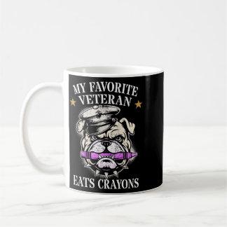 Cute Favorite Veteran Eats Crayons Squad Military Coffee Mug