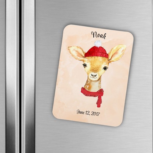 Cute Fawn Birthday Reminder Magnet