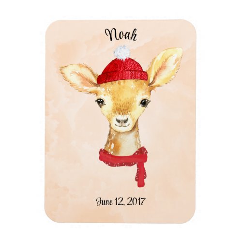 Cute Fawn Birthday Reminder Magnet
