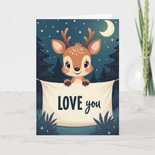 Cute Fawn Love You Card