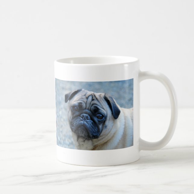 Cute Fawn Pug Coffee Mug (Right)