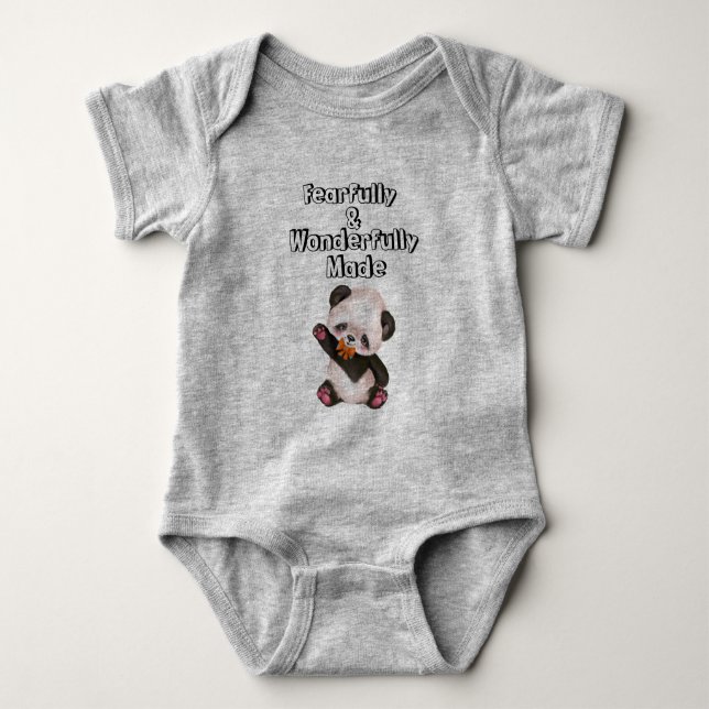 Cute Fearfully And Wonderfully Made     Baby Bodysuit (Front)