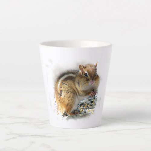 Cute Feasting Chipmunk Latte Mug