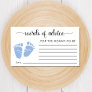 Cute Feet Baby Boy Shower Words of Advice Enclosure Card