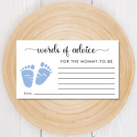 Cute Feet Baby Boy Shower Words of Advice
