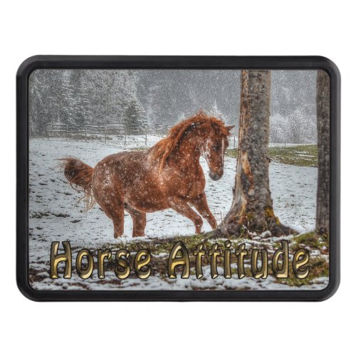 Cute Feisty Chestnut Ranch Horse Attitude Hitch Cover