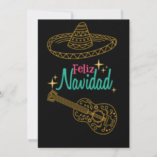 Cute feliz navidad christmas holiday card