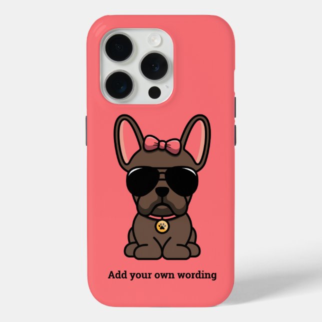 Cute Female Brown French Bulldog Case-Mate iPhone Case (Back)