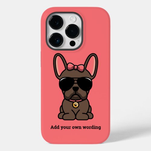 Cute Female Brown French Bulldog Case_Mate iPhone 14 Pro Case