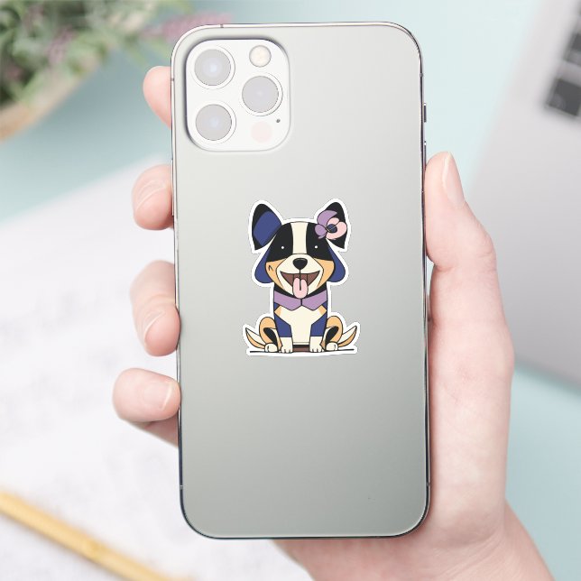 Cute Female Dog Sticker (Phone)