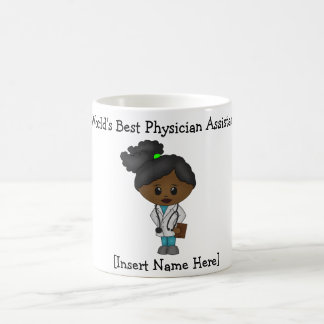 Cute Female Physician Assistant - Black / African Coffee Mug