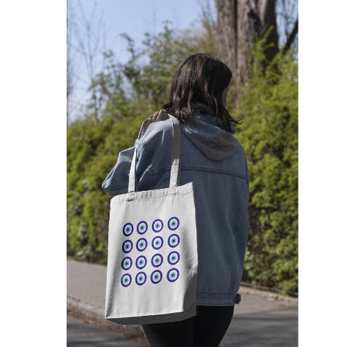 Cute Feminine Blue Mediterranean Greek Eye Tote Bag