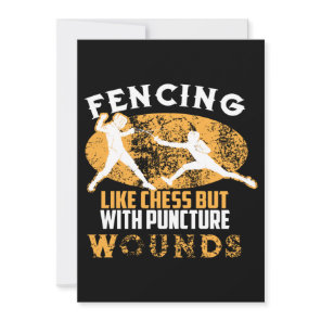Cute Fencing Like Chess But With Puncture Wounds Invitation