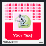 Cute Fencing Wall Sticker<br><div class="desc">You will love this cute pink / red polka dot pattern fencing fencer design. Great for gifts! Available on tee shirts, smart phone cases, mousepads, keychains, posters, cards, electronic covers, computer laptop / notebook sleeves, caps, mugs, and more! Visit our site for a custom gift case for Samsung Galaxy S3,...</div>