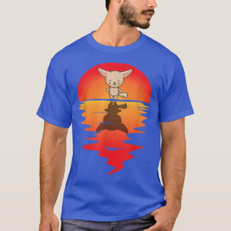 Cute Fennec Fox Ears Vintage Sunset Desert Animal T-Shirt