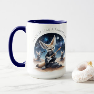 Cute Fennec Foxes Rocking Acoustic Guitars Mug