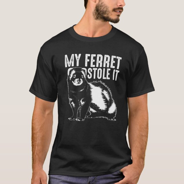 Cute Ferret Animal Lover Gift | Funny Love Polecat T-Shirt (Front)