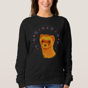 Cute ferret art adorable animal sweatshirt