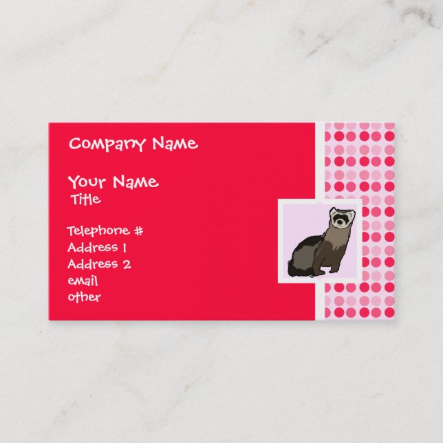 Cute Ferret Business Card (Front)
