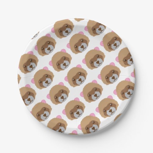 cute ferret face paper plates